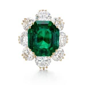 HOLLYWOOD GOLDEN AGE LEGEND AVA GARDNER WORE THIS SUPERB EMERALD AND DIAMOND RING (ESTIMATE: $420,000-520,000) ON OFFER DURING MAGNIFICENT JEWELS ON 7 JUNE.