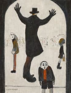 LAURENCE STEPHEN LOWRY, R.A., MAN IN A DOORWAY (1966). ESTIMATE: £120,000-180,000