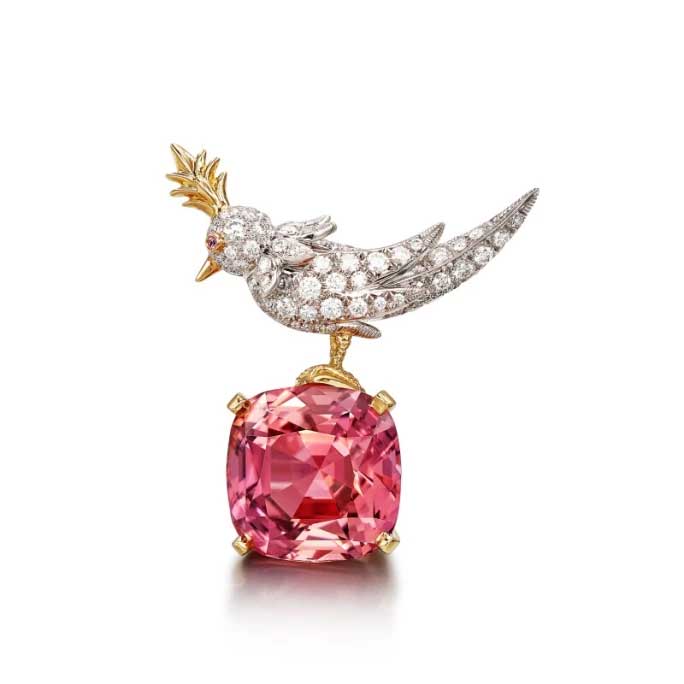 SCHLUMBERGER FOR TIFFANY & CO. 'BIRD ON A ROCK' BROOCH